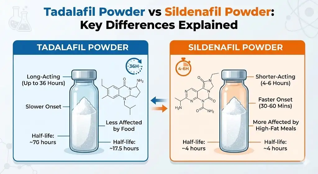 Tadanafil Powder vs Sildenafil Powder: Key Differences Explained